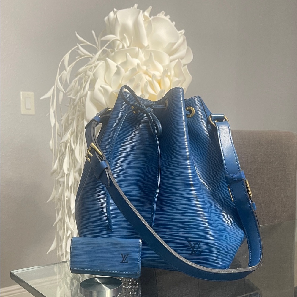 2pc Louis Vuitton Epi Bucket Bag & Key Holder
